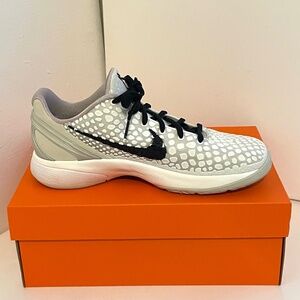 Size 7Y Nike Kobe 6 Protro GS Sail Black White Stars Basketball Shoes FV9676-100